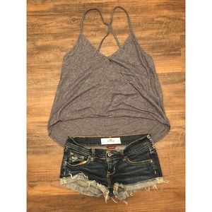 XS Abercrombie top and 0 Hollister shorts